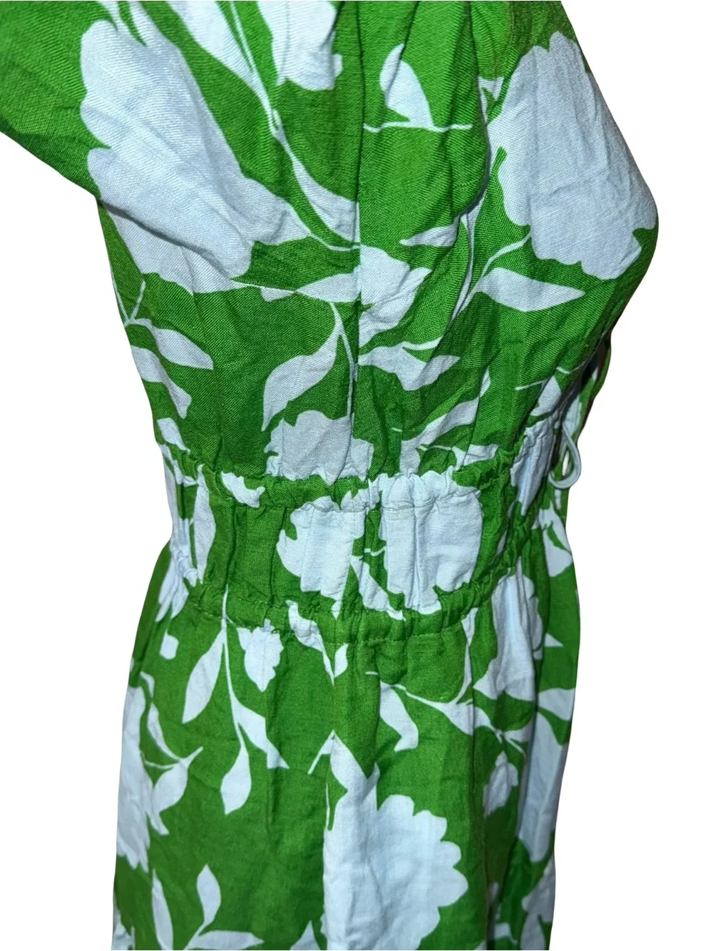 NWT Kate Spade x Target Classic Rose Linen Long Sleeve Maxi Dress Green Blue XS